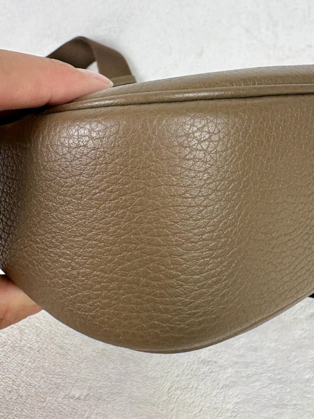 Coach NWT Amelia Pebble Leather Saddle Bag in Dark Stone - Picture 7 of 16